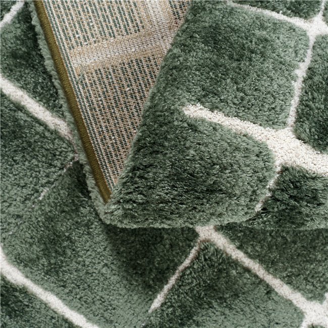 Carpet Masai 4393, dark green/white, 160x230cm