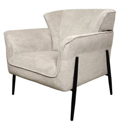 Armchair Dolni silver, light grey, H83x81x83cm, seat height 44cm