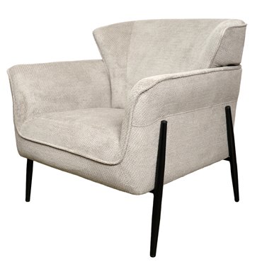 Armchair Dolni silver, light grey, H83x81x83cm, seat height 44cm