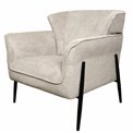 Armchair Dolni silver, light grey, H83x81x83cm, seat height 44cm
