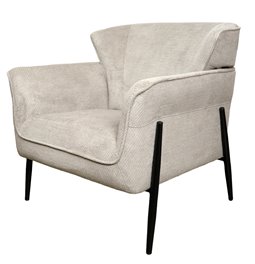 Armchair Dolni silver, light grey, H83x81x83cm, seat height 44cm
