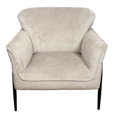 Armchair Dolni silver, light grey, H83x81x83cm, seat height 44cm