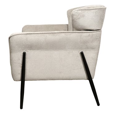 Armchair Dolni silver, light grey, H83x81x83cm, seat height 44cm