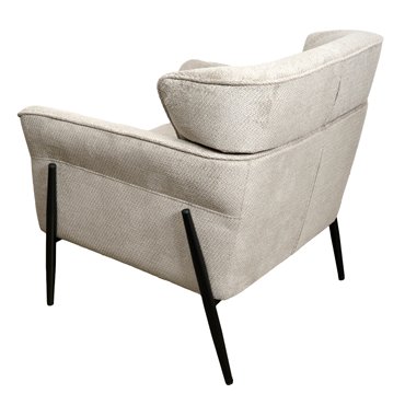 Armchair Dolni silver, light grey, H83x81x83cm, seat height 44cm