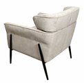 Armchair Dolni silver, light grey, H83x81x83cm, seat height 44cm