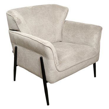 Armchair Dolni silver, light grey, H83x81x83cm, seat height 44cm