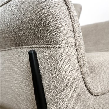 Armchair Dolni silver, light grey, H83x81x83cm, seat height 44cm