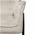 Armchair Dolni silver, light grey, H83x81x83cm, seat height 44cm