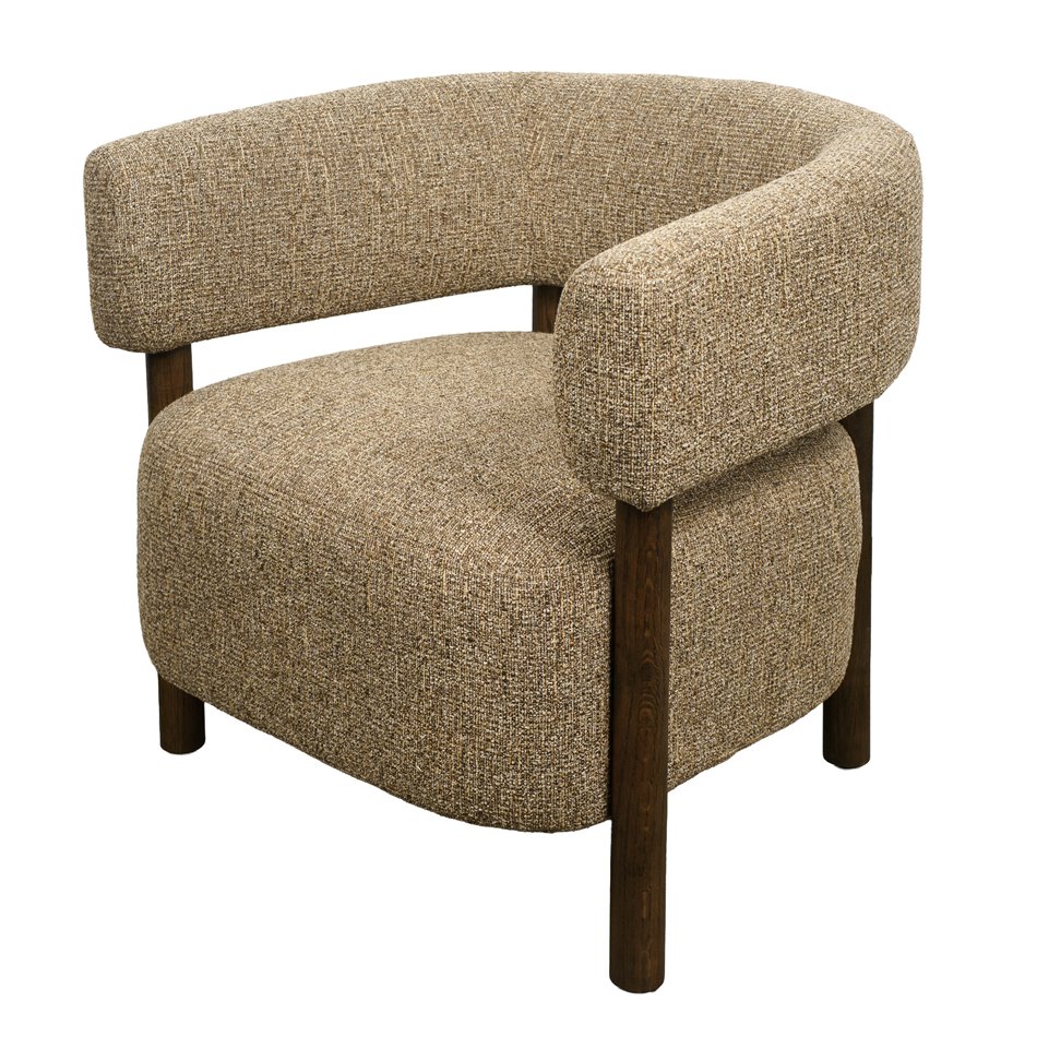 Armchair Salmo, brown, H70x73x69cm, seat height 43cm