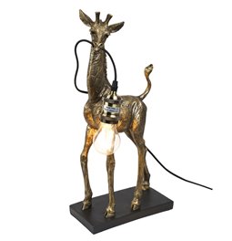 Stalinis šviestuvas Giraffe with lamp, juoda/auksinė sp., H50x26x13cm, E27 40W(MAX)