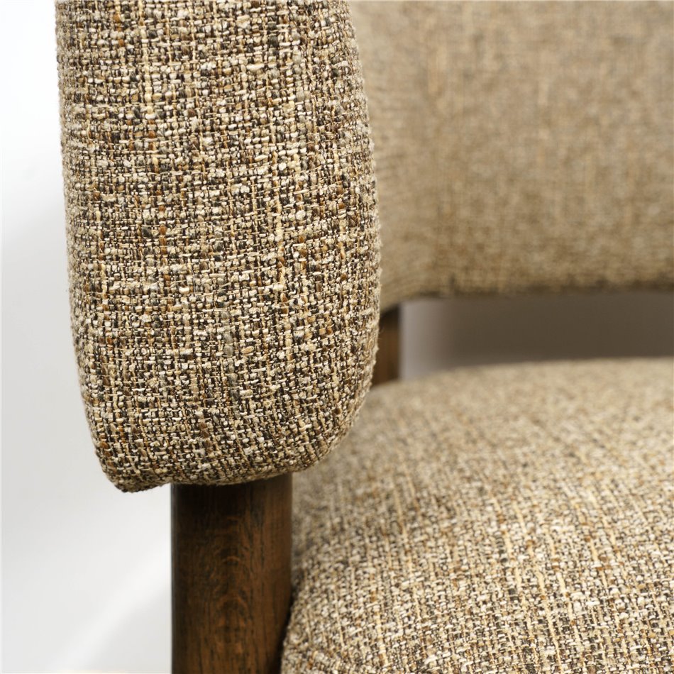 Armchair Salmo, brown, H70x73x69cm, seat height 43cm