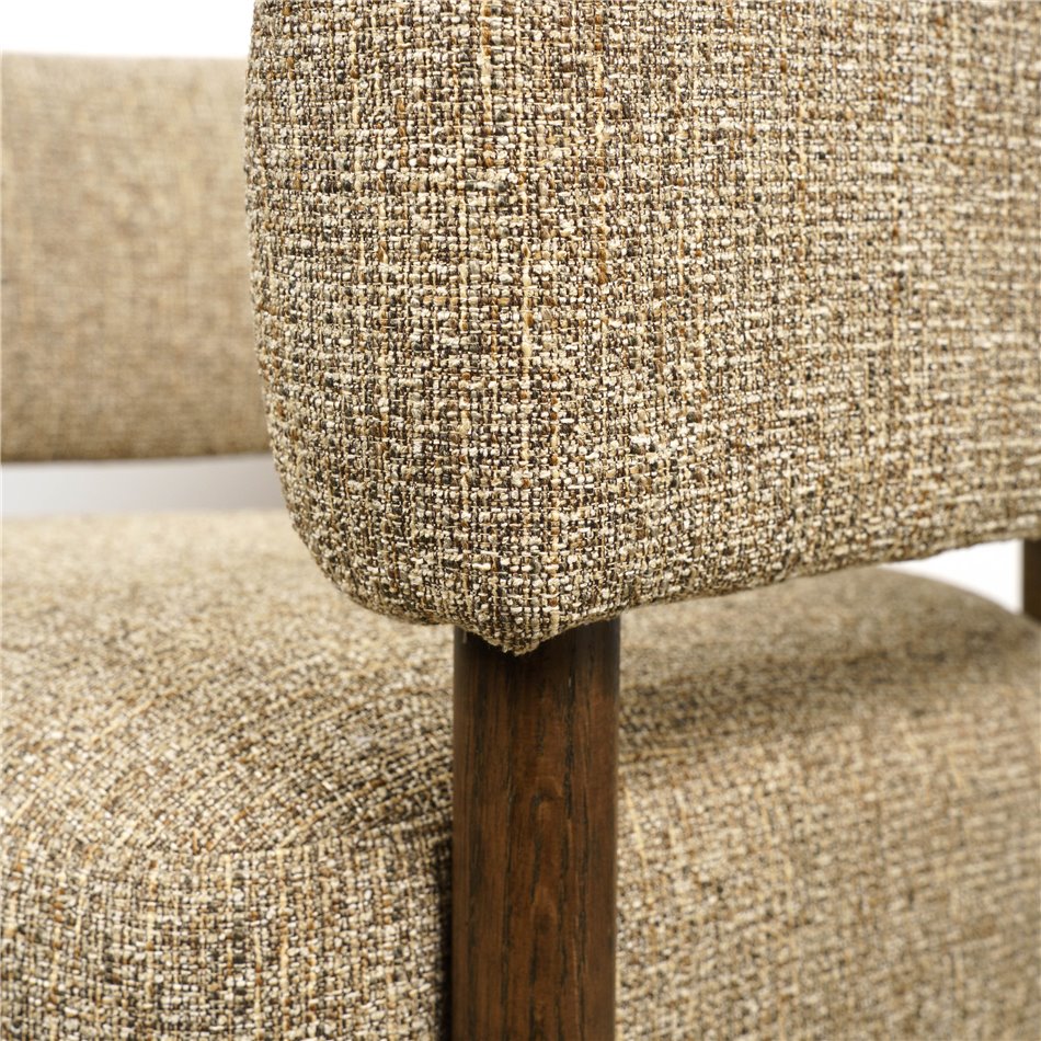 Armchair Salmo, brown, H70x73x69cm, seat height 43cm