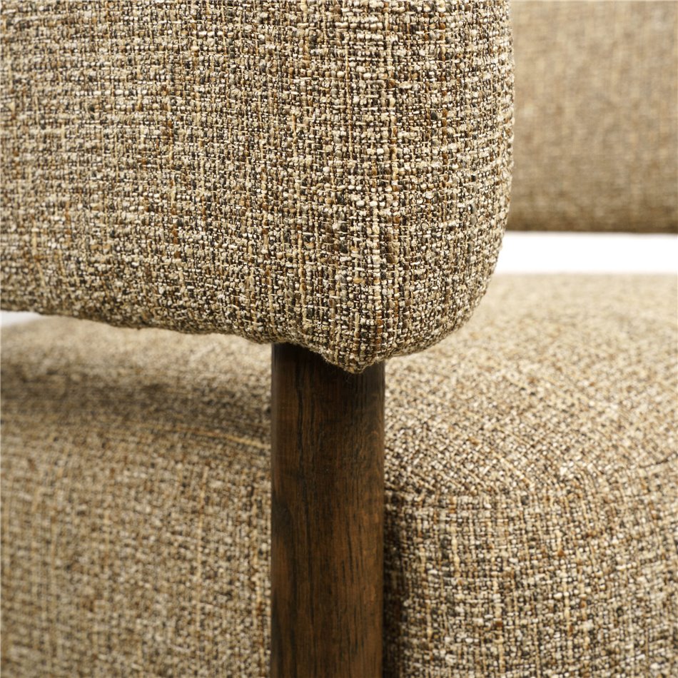 Armchair Salmo, brown, H70x73x69cm, seat height 43cm