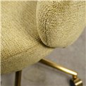 Office chair Sahara 35, yellowgreen/gold color, H76-86x60x61cm, seat height 48-58cm