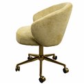Office chair Sahara 35, yellowgreen/gold color, H76-86x60x61cm, seat height 48-58cm