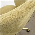 Office chair Sahara 35, yellowgreen/gold color, H76-86x60x61cm, seat height 48-58cm