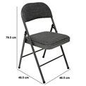 Folding chair Flexy, gray, H79.5x46.5x46.5cm, seat height 45.5cm