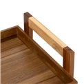 Кухонная тележка, 3 яруса, древесина акации/MDF, H84.5x40x30.5cm