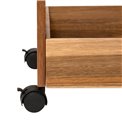 Кухонная тележка, 3 яруса, древесина акации/MDF, H84.5x40x30.5cm