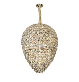 Pakabinamas šviestuvas Kalgari XL, aukso/šampano sp., H75cm, D60cm, E14x17 40W(MAX)