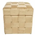 Скамья с ящиком для хранения Montrelle M, серо-коричневый, бархатный, H38x35x35cm