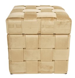 Скамья с ящиком для хранения Montrelle M, серо-коричневый, бархатный, H38x35x35cm