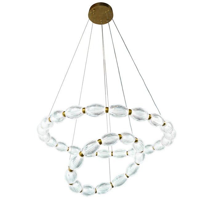 Подвесной светильник Saija, прозрачный/латунный цвет, D78cm, LED 79W, 3000K/4000K/6000K, 4345lm