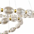 Подвесной светильник Saija, прозрачный/латунный цвет, D78cm, LED 79W, 3000K/4000K/6000K, 4345lm