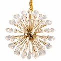 Подвесной светильник Jallais, прозрачный/золотой цвет, D60cm, LED 128W, 3000K, 7040lm