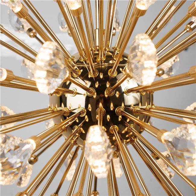 Подвесной светильник Jallais, прозрачный/золотой цвет, D60cm, LED 128W, 3000K, 7040lm