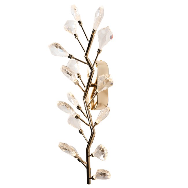 Настенный светильник Jasseron gold, прозрачный/золотой цвет, 25x65cm, LED 16W, 3000K, 880lm