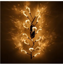 Настенный светильник Jasseron gold, прозрачный/золотой цвет, 25x65cm, LED 16W, 3000K, 880lm