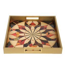 Декоративный поднос Fussy L square, 35.2x35.2cm H4cm