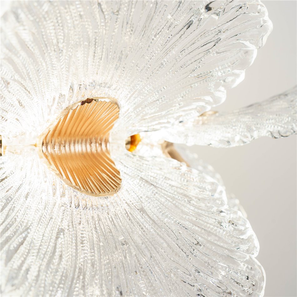 Настенный светильник Smilde, прозрачный/золотой цвет, H20x35cm, LED 24W, 3000K/4000K/6000K, 1320lm