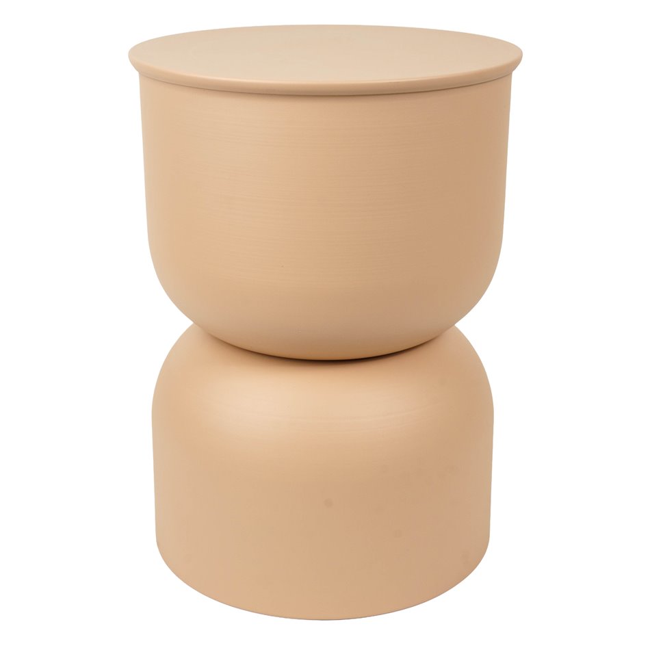 Журнальный столик TOTEM Palomba, сталь, бежевый, D31cm H41.8cm