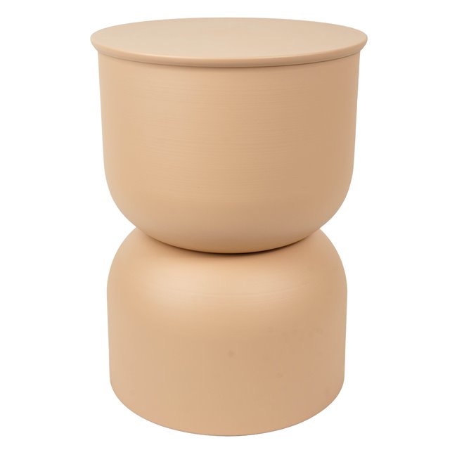 Журнальный столик TOTEM Palomba, сталь, бежевый, D31cm H41.8cm