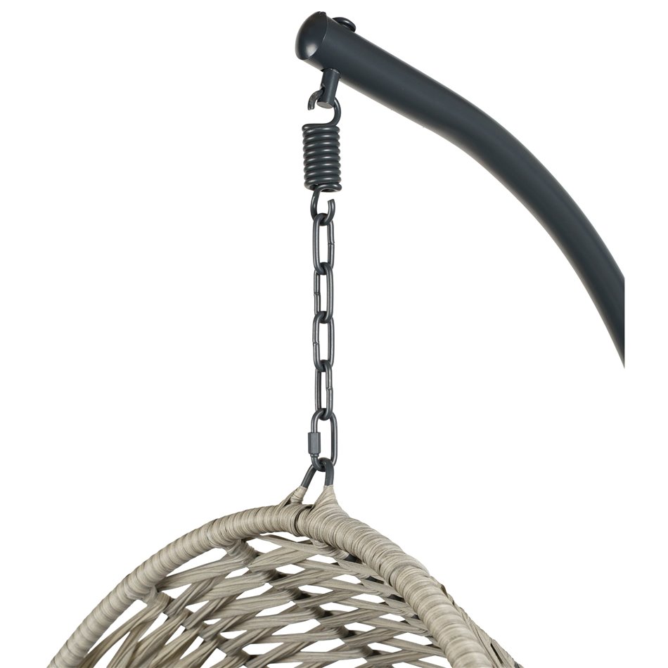 Подвесное кресло Gammba, серовато-бежевый/темно-коричневый, H126x96x71cm
