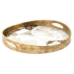 Decorative tray Fresneda M, D36.7cm H4.7cm