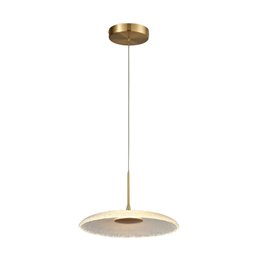 Подвесной светильник Agliano, прозрачный/золотой цвет, D28cm, LED 10W, 3000K, 250lm