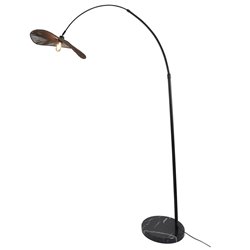 Floor lamp Molnari 1, black/brown, H174x50x150cm, E27 40W(MAX)