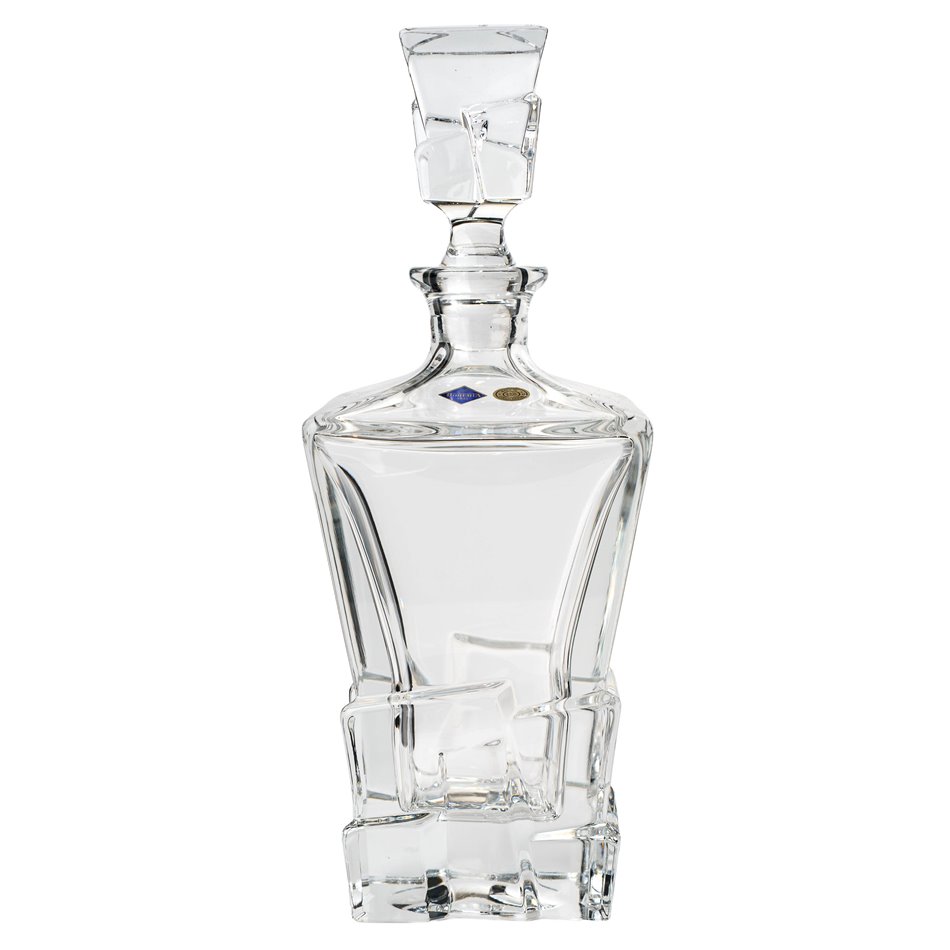 Хрустальный графин с пробкой Crack, 900 ml, H28.5x11.2x11.2cm