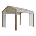 Garden canopy/pergola Laecozia 4x3m, aluminium, wood effect
