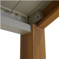 Garden canopy/pergola Laecozia 4x3m, aluminium, wood effect
