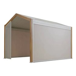 Blind for Laecozia pergola 4m, beige linen-tone textilene fabric