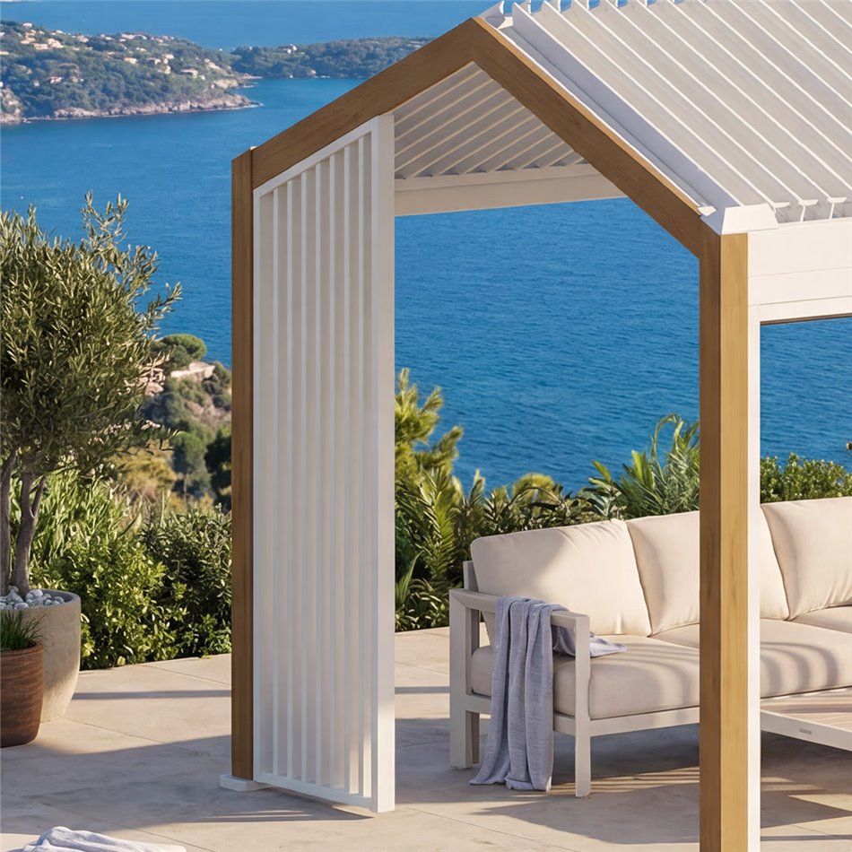 75 cm side wall panel for Laecozia pergola, clay color, aluminium