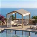 75 cm side wall panel for Laecozia pergola, clay color, aluminium