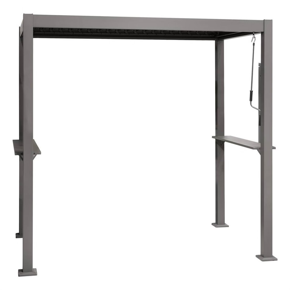 Manually adjustable shelter for grill/barbecue area Lagrili, aluminium/steel