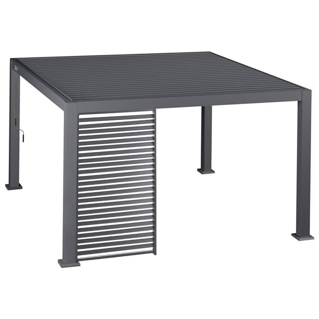 Garden canopy/pergola Laevora 4x3m, aluminium, graphite color