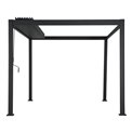 Garden canopy/pergola Laevora 4x3m, with manually adjustable roof slats, aluminium, graphite color