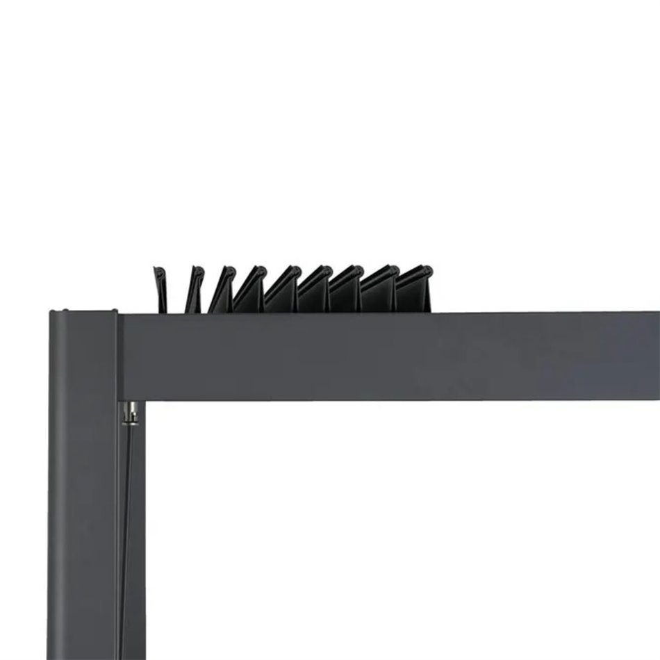 Garden canopy/pergola Laevora 4x3m, with manually adjustable roof slats, aluminium, graphite color